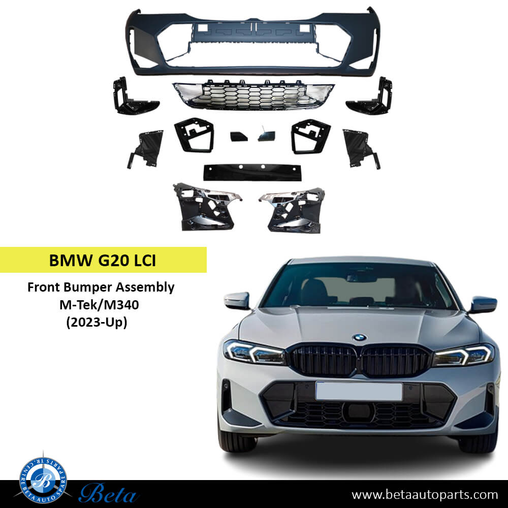 BMW 3 Series G20 LCI (2023-Up), Front Bumper M-Tek/M340 with PDC with Park Assist, China BMW 3 Series G20 LCI (2023-Up), Front Bumper M-Tek/M340 with PDC with Park Assist, China